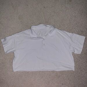 White polo crop top. Women’s. Size medium.